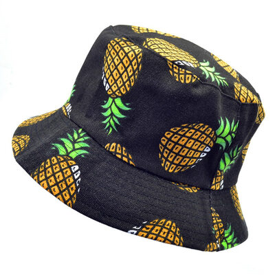

Women Cotton Bucket Hat Boonie Hunting Summer Fishing Outdoor Caps Fruit Pattern