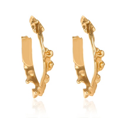 

2019 new brand design c-shaped circle hollow metal stud earrings generous minimalist irregular Korean earrings for women