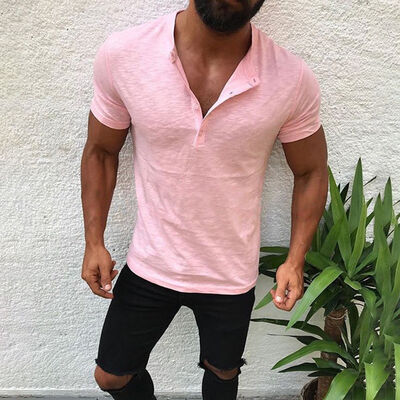 

Mens Gym Muscle Top Short Sleeve Casual Tee Slim Fit T-Shirt Sport Clothes