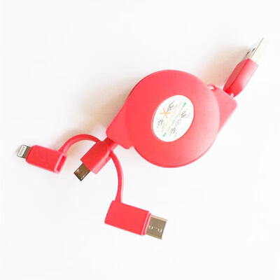 

Retractable Charging Cable Lightning Micro USB Type C 3-in-1 Data Cable For IPhone Samsung Galaxy LG HTC Nokia 33ft-1m