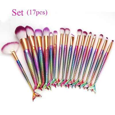 

Toponeto 17PCS Make Up Foundation Eyebrow Eyeliner Blush Cosmetic Concealer Brushes