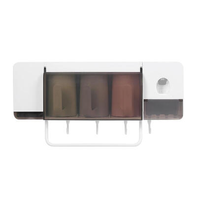 

5pcsSet Toothpaste Dispenser Squeezers Wall Mount Toothbrush Cup Holder