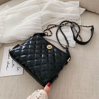 

Small bag 2019 new fashion wild female bag summer small fragrance wind embroidery line rhombic single shoulder diagonal chain bag