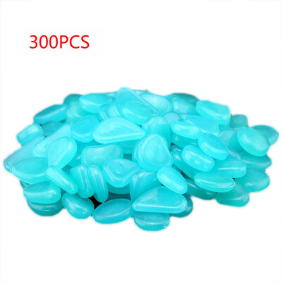Toponeto 300 Glow in Dark Pebbles Stone Home Garden Walkway Aquarium Fish Tank Valentine