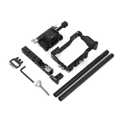 

Andoer Camera Cage & Top Handle & 15mm Rod Baseplate Kit Film Movie Making Video Cage Stabilizer Aviation Aluminum with Cold Shoe