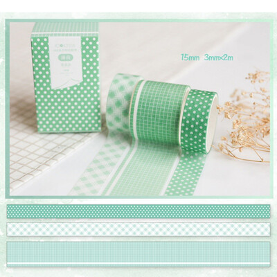 

3 PcsBox Fantasy Ocean Beautiful Flowers Plant Washi Tape DIY Decoration for Scrapbooking Masking Tape Adhesive Tape