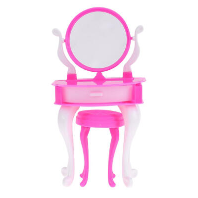 

Miniature Dresser Chair Set Girls Play House Bedroom Toy for Girls Doll