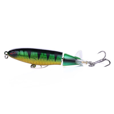 

13g Fishing Lure Artificial Fish Shape Lifelike Propeller Tractor Hard Bait With 2 Treble Hooks