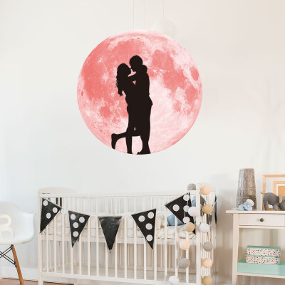 

〖Follure〗Pink Love Luminous Moon Removable Wall Sticker Home Wedding Decoration