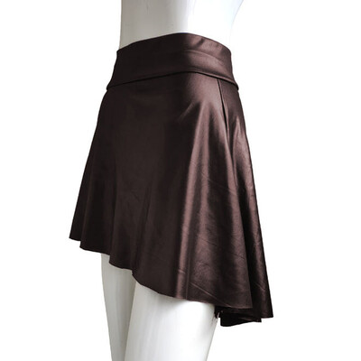 

Women High Waist Bodycon Faux Leather Wet Look Flared High-Low Skater Mini Skirt