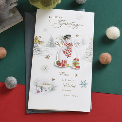 

3D Merry Christmas Card Holiday Greeting Cards Blessing Card Invitations Gifts