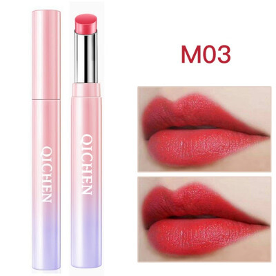 

Moisturizing Thin Tube Lipstick Waterproof Non-stick Cup Long Lasting Colorfast Matte Lipstick Beauty