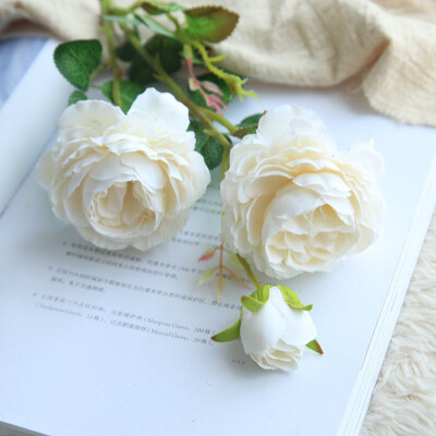 

Gobestart Artificial Fake Western Rose Flower Peony Bridal Bouquet Wedding Home Decor MR