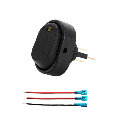 

1Pcs LED Dot Light Rocker Switch 12V Car Auto Boat Marine ONOFF Toggle SPST Switch with Green Indicator