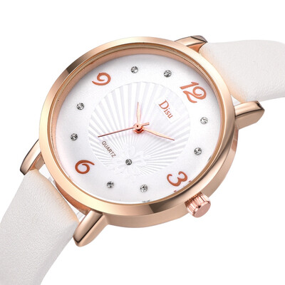 

RM Luxury Fashion Lady Leather Belt Watch Sun Texture Analog Quartz Watch