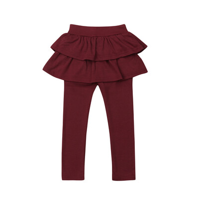 

Newborn Kid Baby Girl Culottes Leggings Ruffles Tutu Skirt Long Pants Trouser