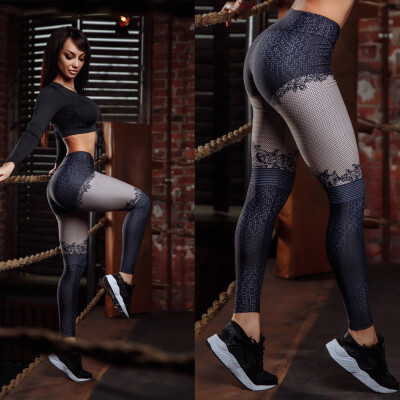 

Tailored Women Sports Gym Yoga Workout Mid Waist Running Pants Fitness Elastic Leggings