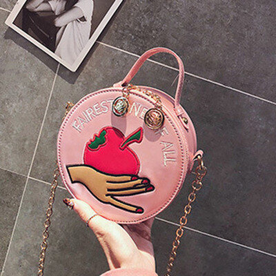 

Tailored Woman Trendy Round Printing Chain Shoulder Bags Ladies Leisure Party Hand Bags