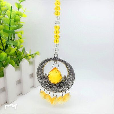

Toponeto Vintage Clear Crystal Ball Suncatcher Prisms Pendant Hanging Car Decor Gift