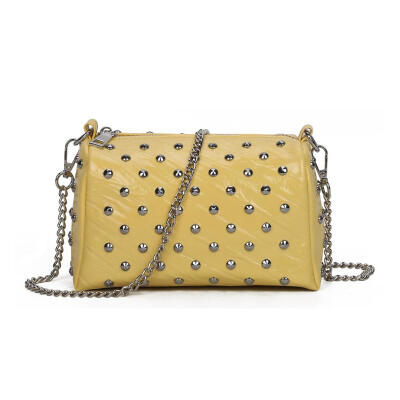 

Rivet Candy Color Shoulder Handbags PU Leather Women Chain Crossbody Bags