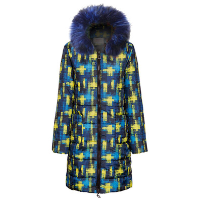 

Toponeto Womens Winter Print Long Down Cotton Ladies Hooded Coat Quilted Jacket Outwear