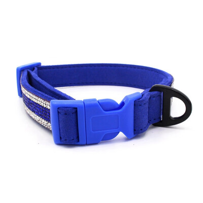 

Reflective Dog Collar Nylon Night Safe Collars with foam Padded Metal Adjustable Buckle pet neck For Small Medium Large dogs