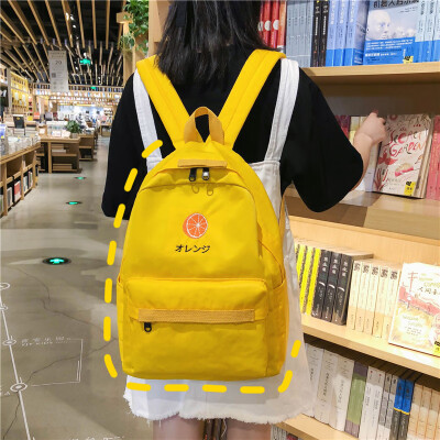 

Ins schoolbag female Korean version of high school backpack college students feel about the ancient simplicity of a hundred fashio