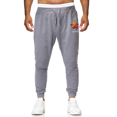 

Gobestart Mens New Fashion Casual Outdoor Sports Running Drawstring Printing Long Pants