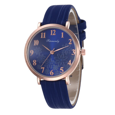 

Summer womens leather strap pattern dial digital watch student fashion watch