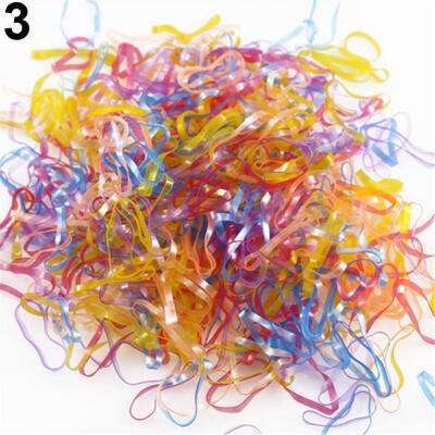 

2000Pcs Mix Color Baby Girl\s TPU Rubber Hair Bands Holders Elastics Tie Gum