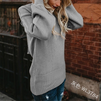 

European&American long sleeved round neck sweater