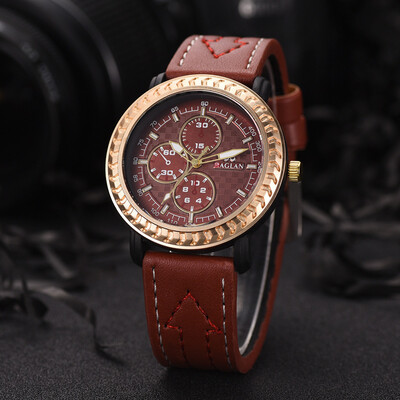 

Gobestart Fashion Men Quartz Watch High Quality Leather Mens quartz watch