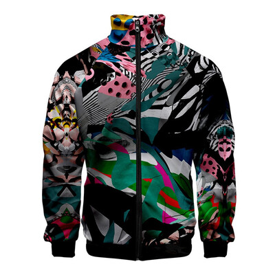 

Toponeto Mens Winter Casual 3D Print Zipper Sportswear Long Sleeve Coat Jacket Outwear