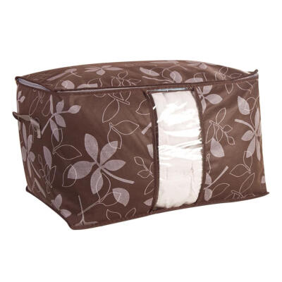 

Thicken Leaves Printed Quilt Storage Bag Clothing Bedding Blanket Organizer