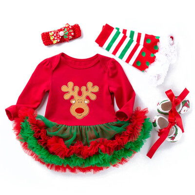 

My Christmas Romper Baby Dress Clothes Tutu Skirt Outfit Baby Kids Christams Dress Clothes Toddler