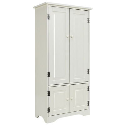 

Accent Storage Cabinet Adjustable Shelves-White