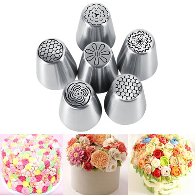 

Flower Cake Icing Piping Pastry Nozzles6Pcs Flower Cake Icing Piping Pastry Nozzles Decorating Bakery Baking Tools