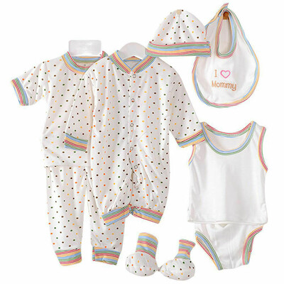 

Unisex Newborn Baby Boys Girls 8 Piece Clothing Net Bag Layette Gift Set - 0-3M