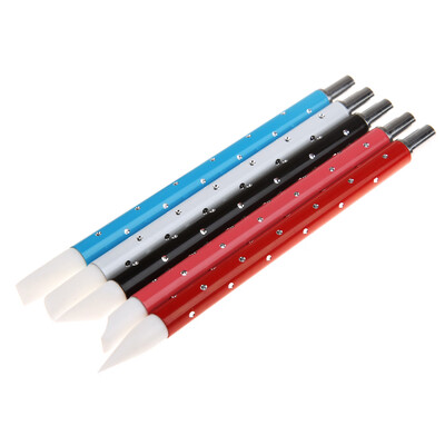 

5Pcs Soft Silicone Nail Art Stamp Pen Brush Kit Carving Craft Pottery Sculp