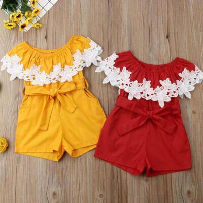 

Fashion Newborn Baby Girl Lace Romper Jumpsuit Bodysuit Outfits Summer Clothes