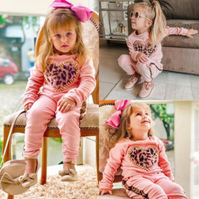 

Hot Toddler Kids Baby Girl Summer Top T-shirtLong Pants Outfits Set Clothes Set