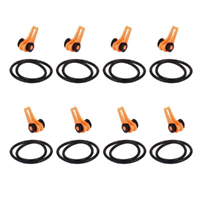 

Lixada 8PCS Fishing Rod Pole Hooks keeper Rod Clip Hanging Hook Plastic Fishing Lure Spoon Bait Holder Fishing Accessories