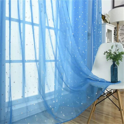 

Gobestart Leaves Sheer Curtain Tulle Window Treatment Voile Drape Valance 1 Panel Fabric