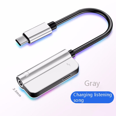 

2in1 Charging Listening Music Nylon Braid Multi-function Type C To 35mm Audio&Type C Switch Cable Applicable To iPhone78XH