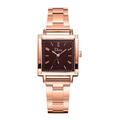 

Luxury Women Watches Simple Square Dial Ladies Fashion Quartz Wristwatch Rose Gold Alloy Strap Clock Casual Reloj Mujer