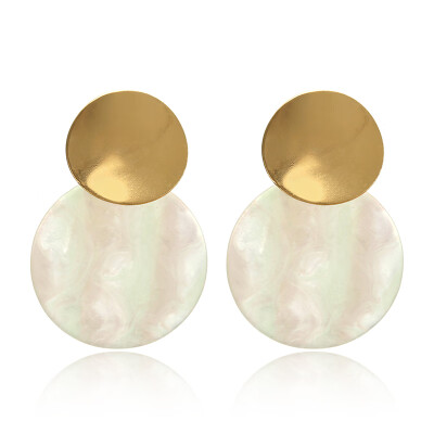 

Vintage Gold Drop Earrings For Women 2019 Geometric Drop Earring Big DIY Wedding Irregular Freshwater Pearl Fashion Jewelry