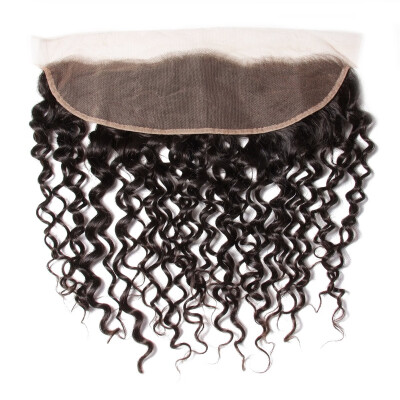 

UNice 8A Brazilian Curly Human Hair Lace Frontal Closure 134 Pre-plucked