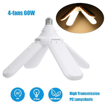 

AC 85-265V Foldable Fan Blade Bulb E27 2345 Fans Ceiling Garage Lights Lighting Angle Adjustable LEDs Light for Indoor Home Dec