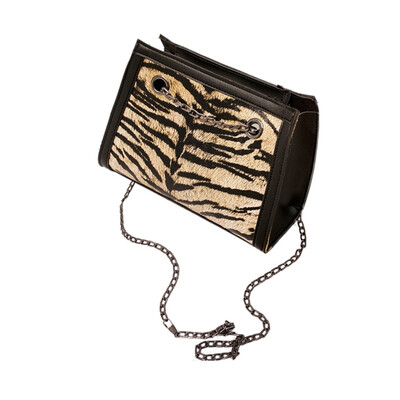 

Tiger Women Handbags Shoulder Bags Print Chain Small Square Bag New Stitching Color Diamond Lattice Crossbody