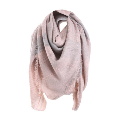 

Gobestart Women Plaid Stitch Long Cashmere Wool Shawl Plaid Neck Scarf